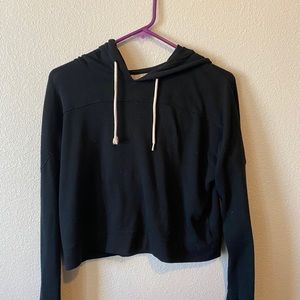 Cropped black hoodie